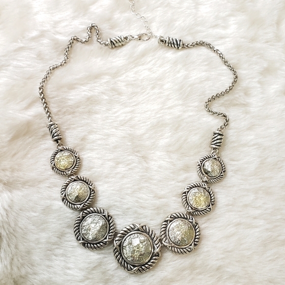 Bohemian Cowgirl Lucky 7 Concho Necklace Southwest Boho Style - Picture 1 of 7